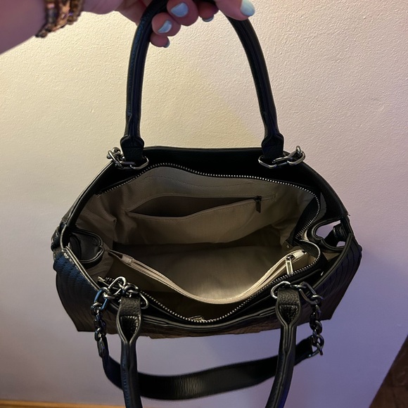 Crocodile Embossed Handbag, Women's Faux Leather Satchel Purse - Picture 3 of 4